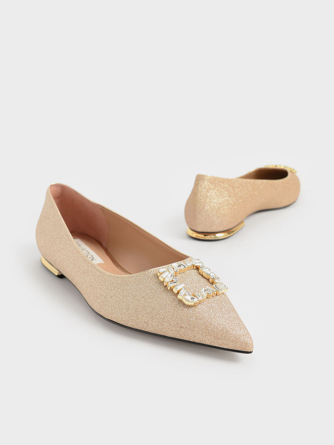 Gold flats 2025 size 10