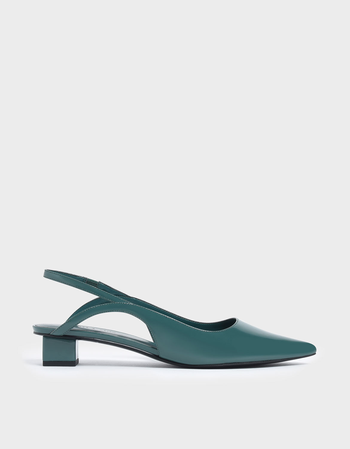 green block heel pumps