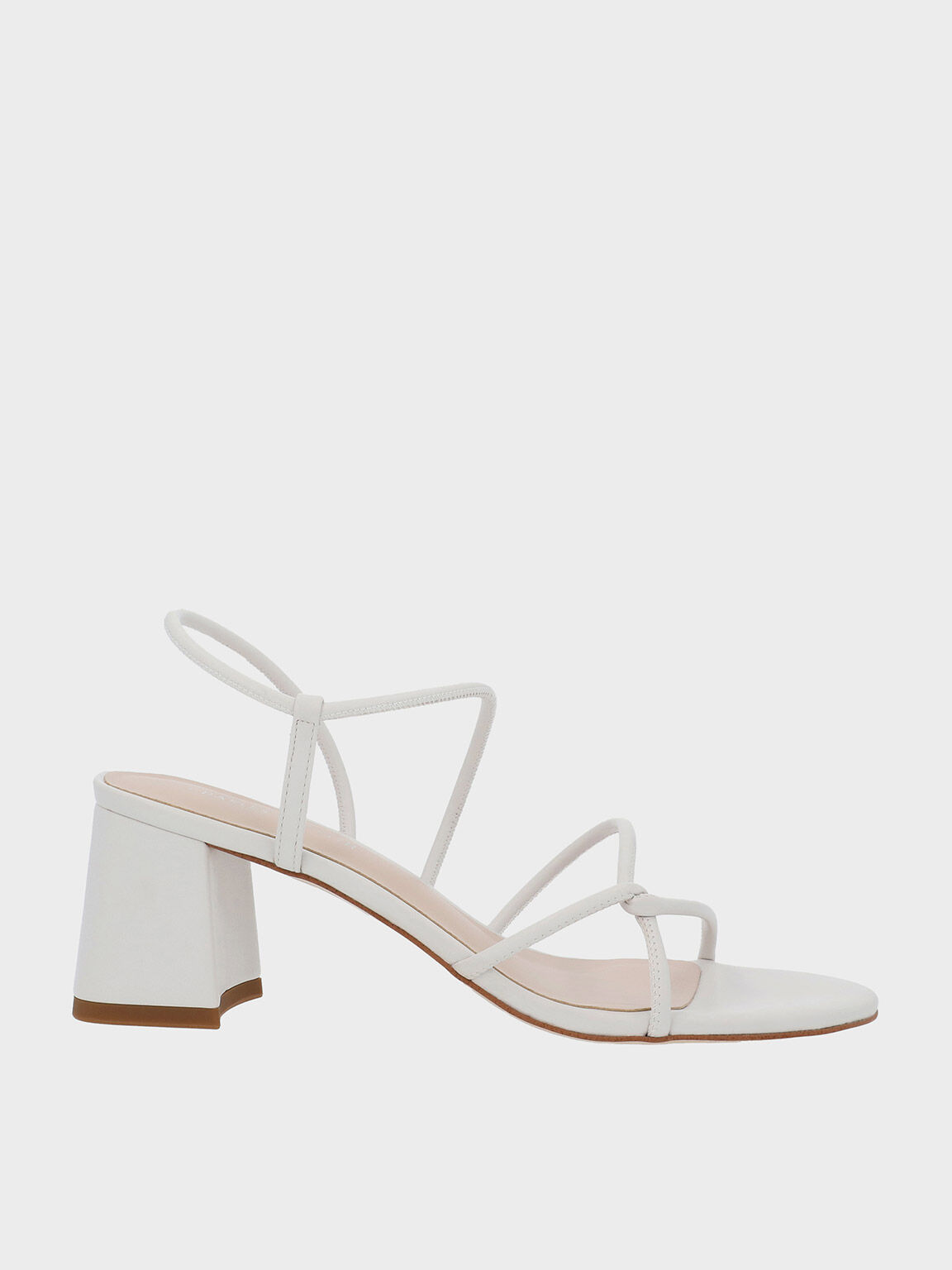 Charles & Keith - Floral Lucite Heel Sandals - Valiram Group