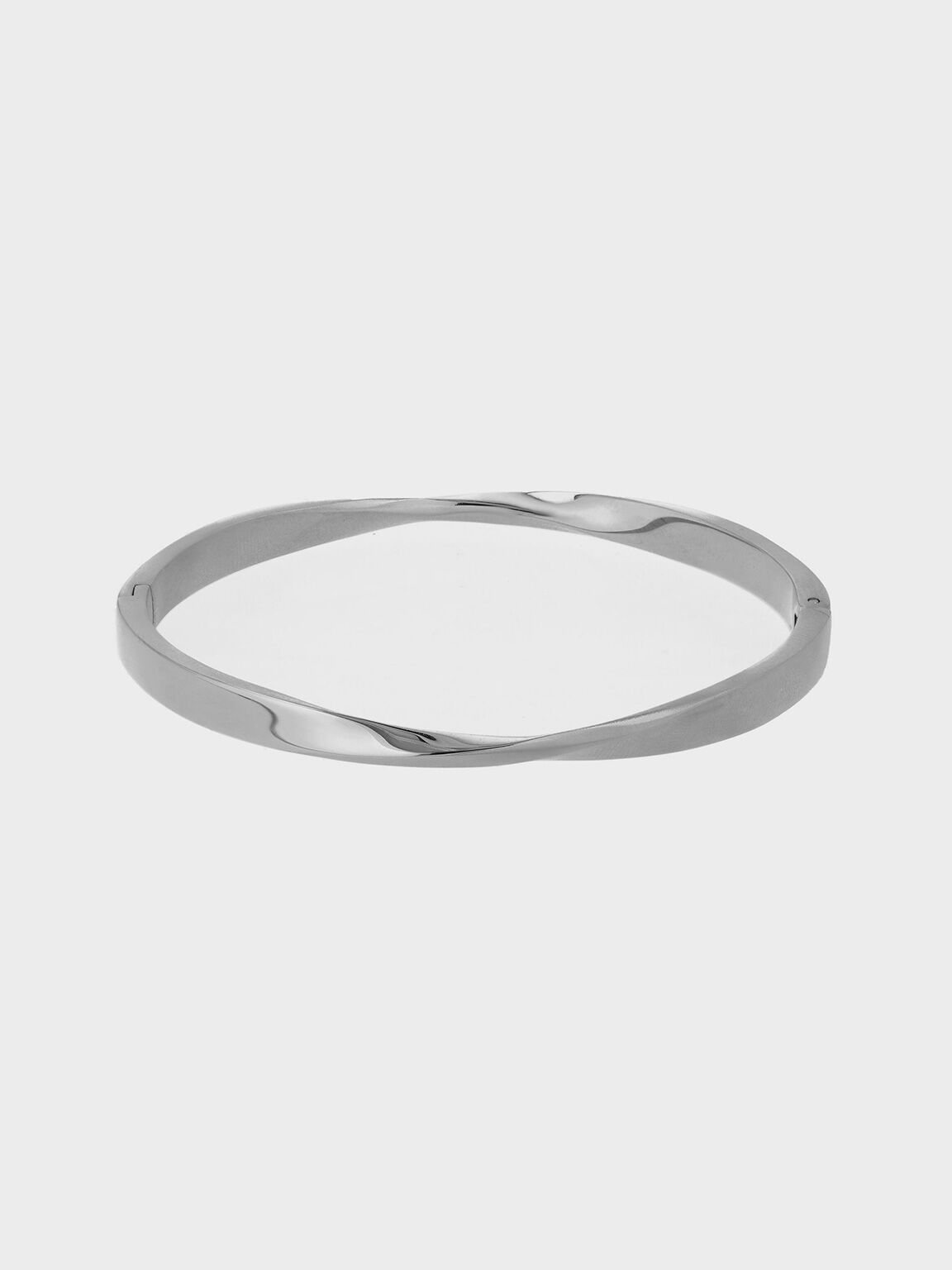 Lena Twist Bangle, Silver, hi-res