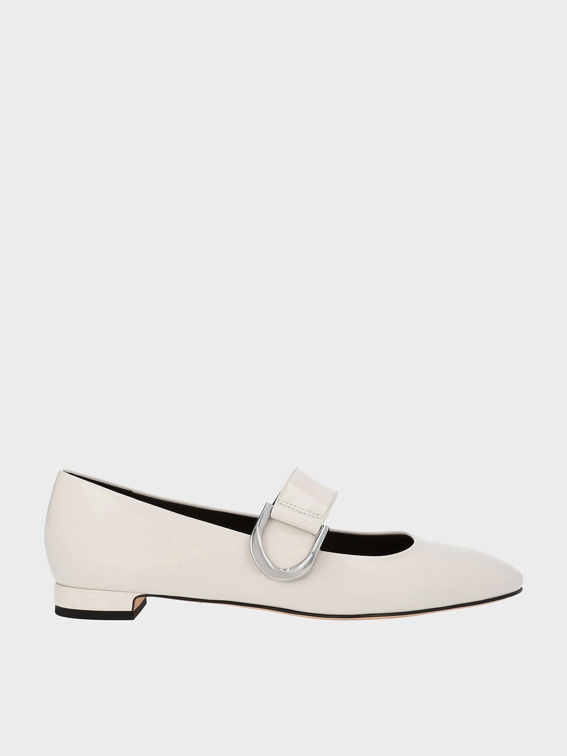 Gabine Leather Mary Janes, White, hi-res