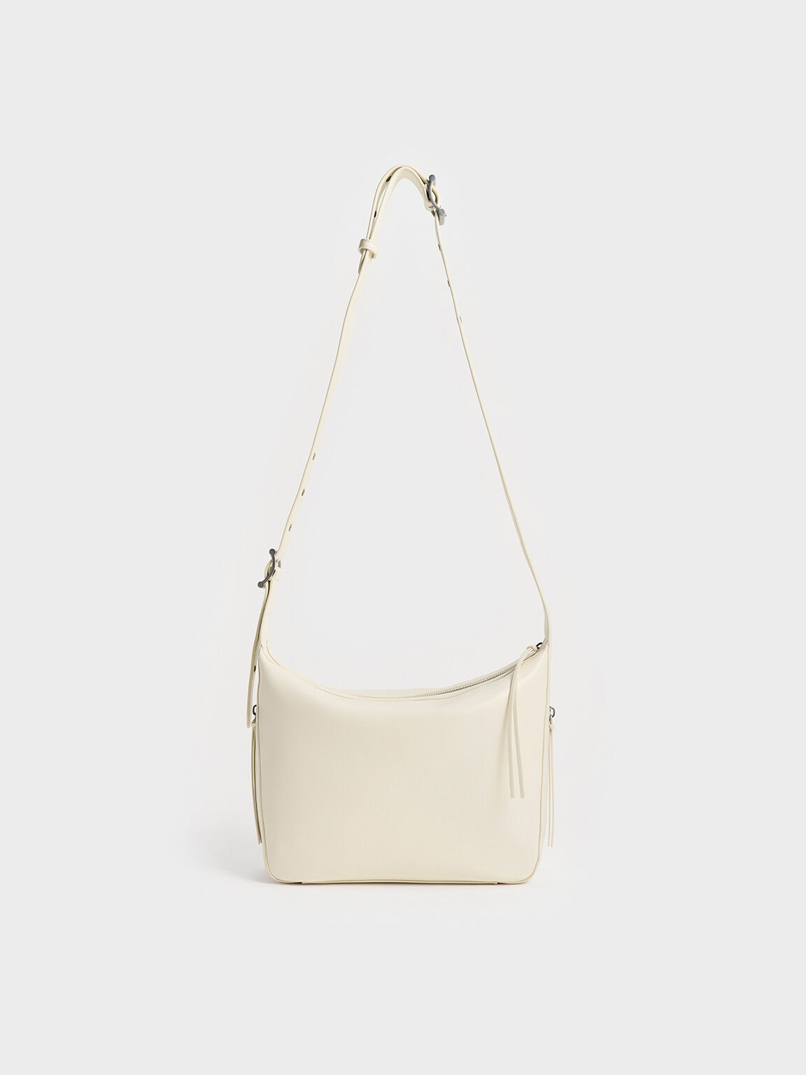 Bolso hobo Xylia, Crema, hi-res