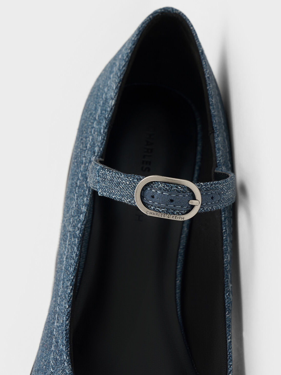 Denim Buckled Platform Mary Janes, Denim Blue, hi-res