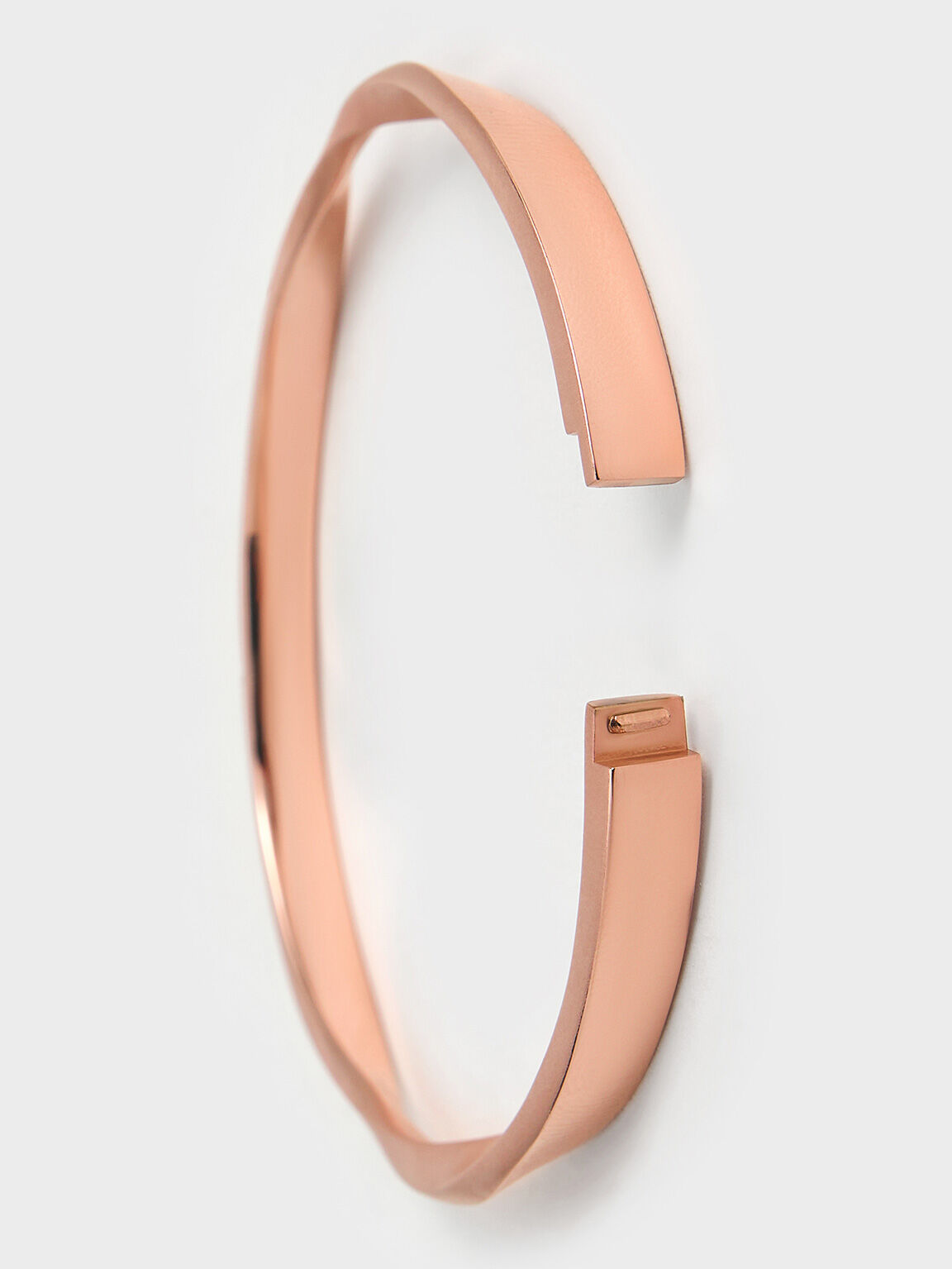 Lena Twist Bangle, Rose Gold, hi-res