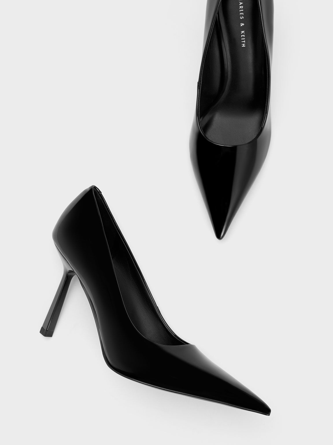 Black Patent Pointed Toe Pumps Charles And Keith Us 6033