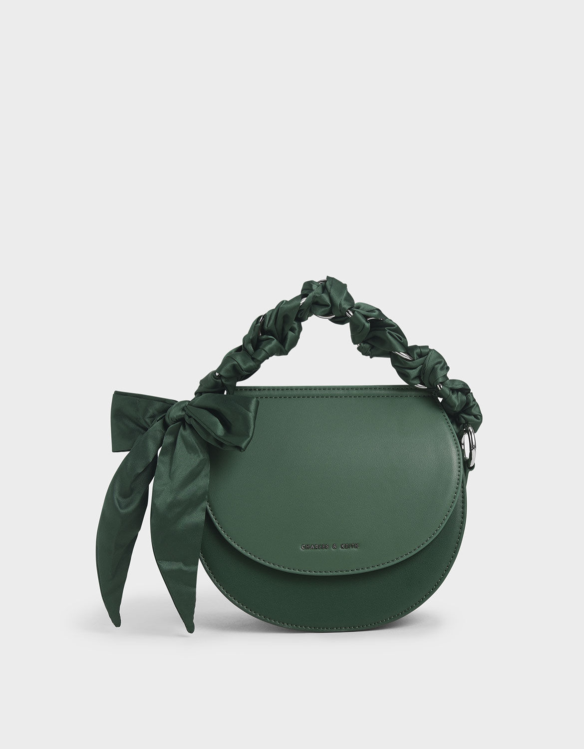 green satin bag