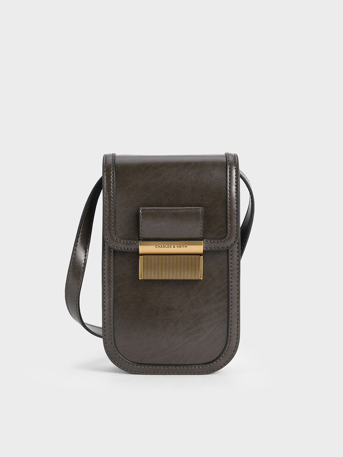 Mini Charlot Elongated Crossbody Bag, Dark Moss, hi-res