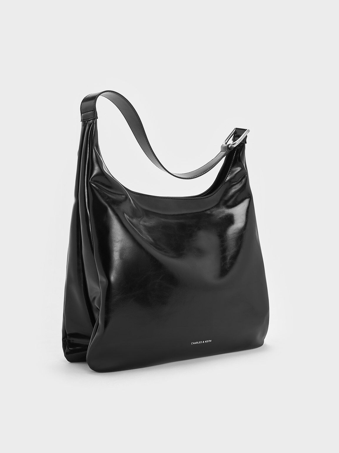 Lumen Slouchy Hobo Bag, Noir, hi-res