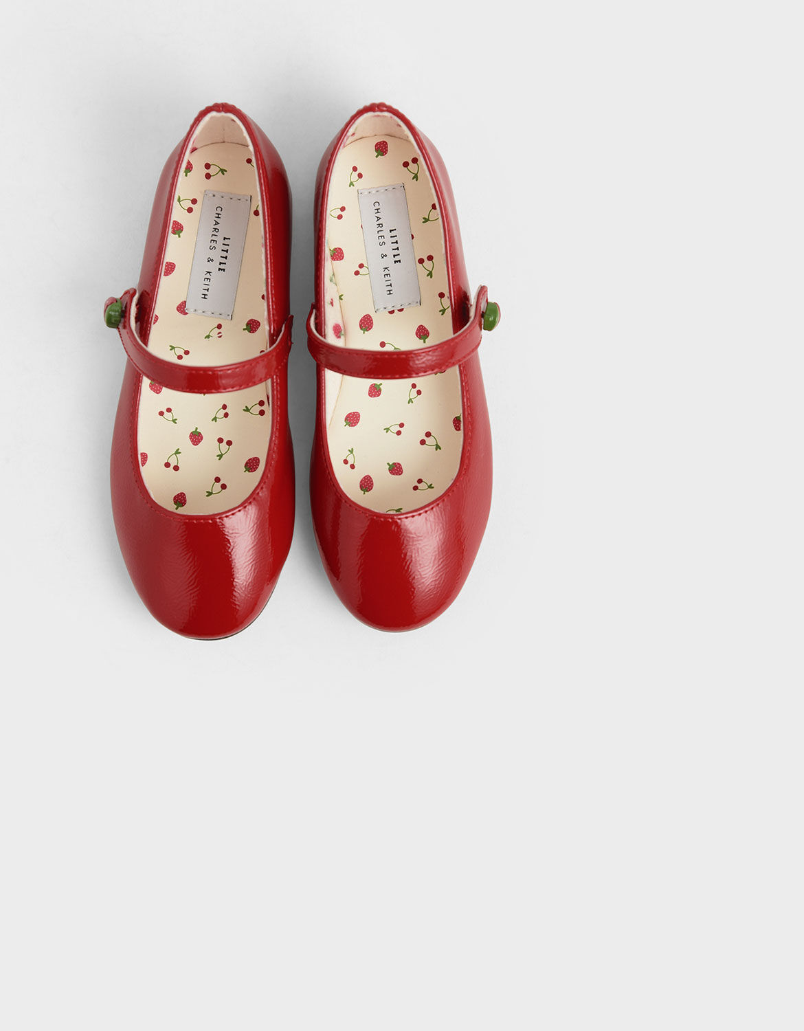 girls red mary janes