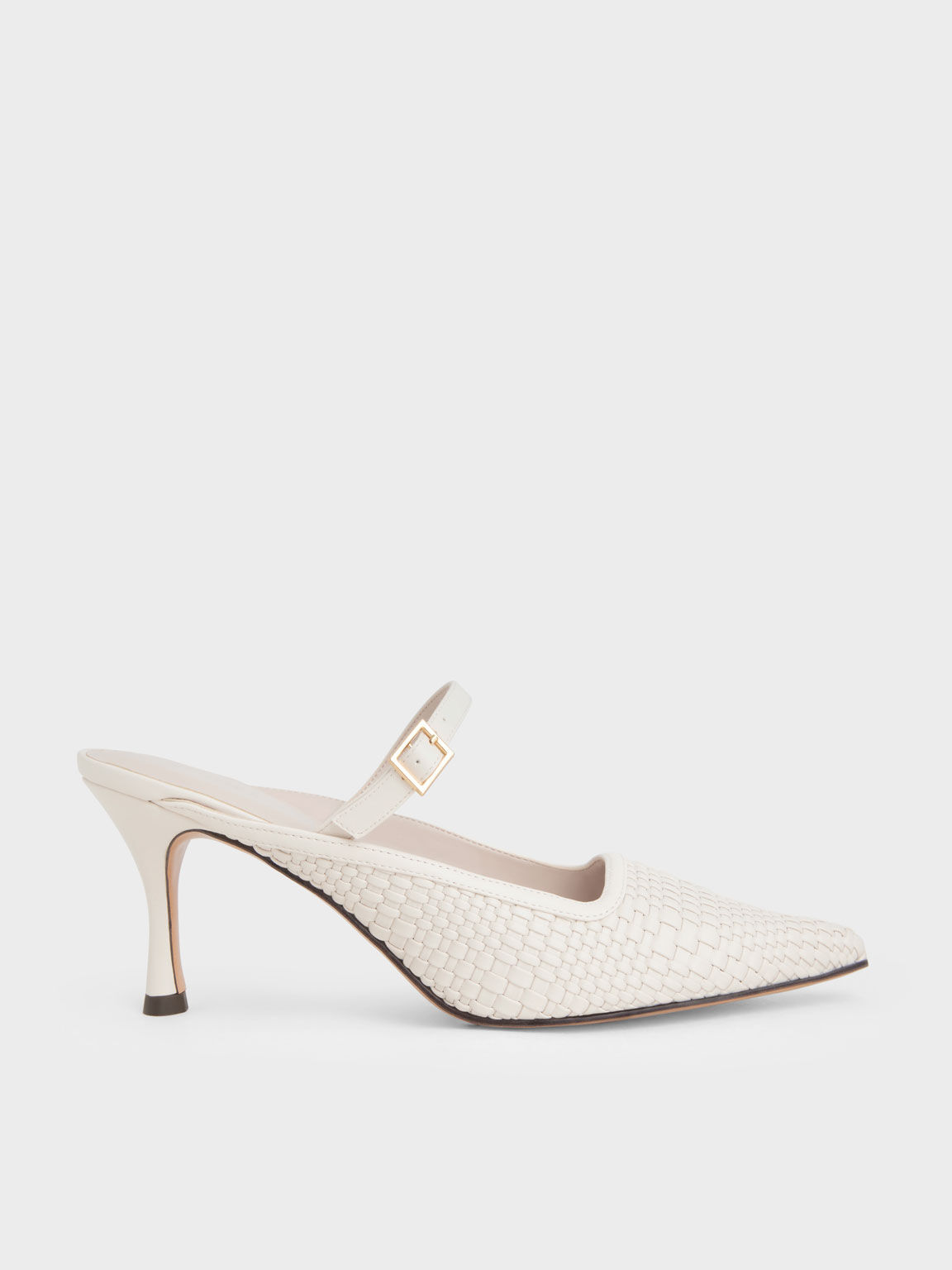 Woven sale white mules