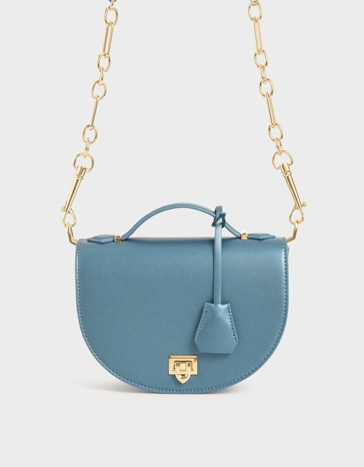 blue top handle bag