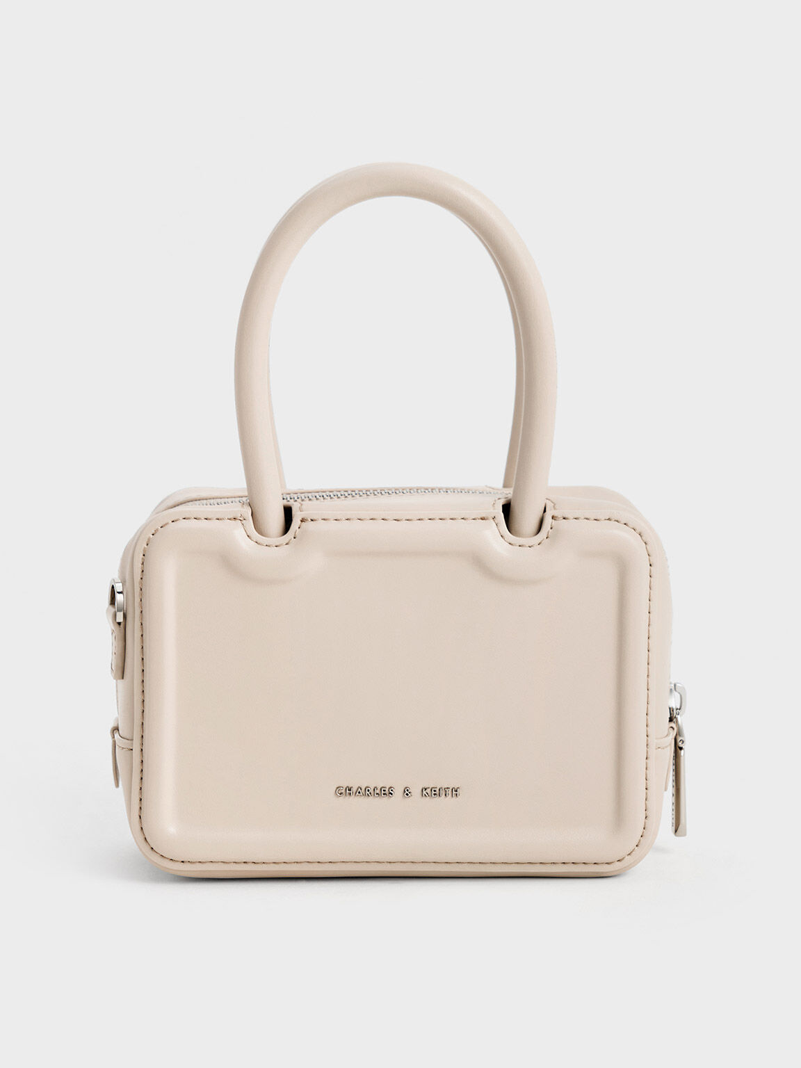 Perline Elongated Top Handle Bag, Oat, hi-res