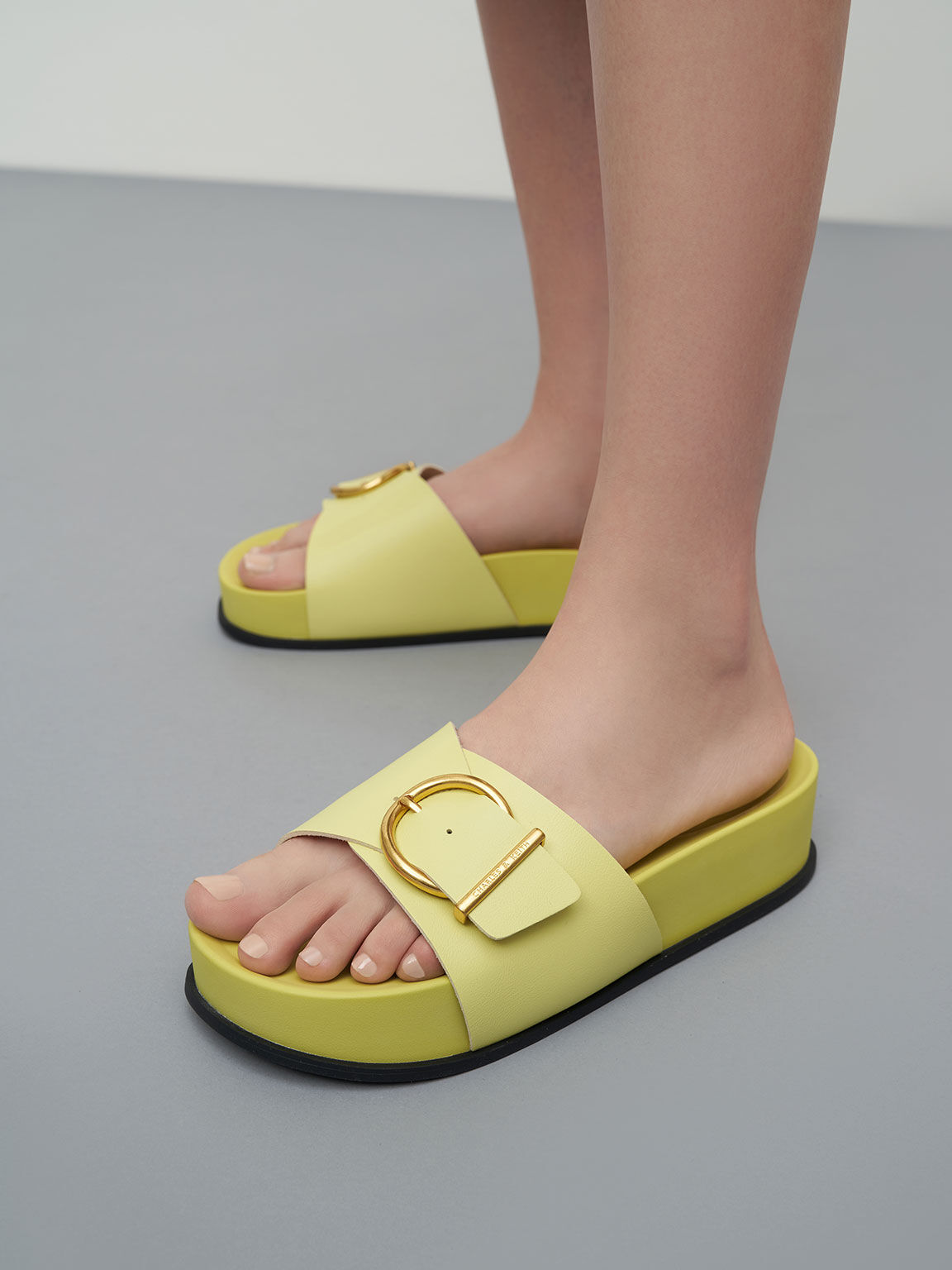 Elegant Wedge Slide Sandals For Women, Twist Detail Flatform Sandals | SHEIN