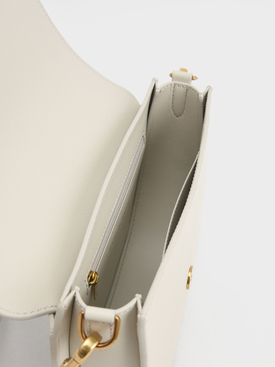 Beige Gabine Saddle Bag - CHARLES & KEITH US