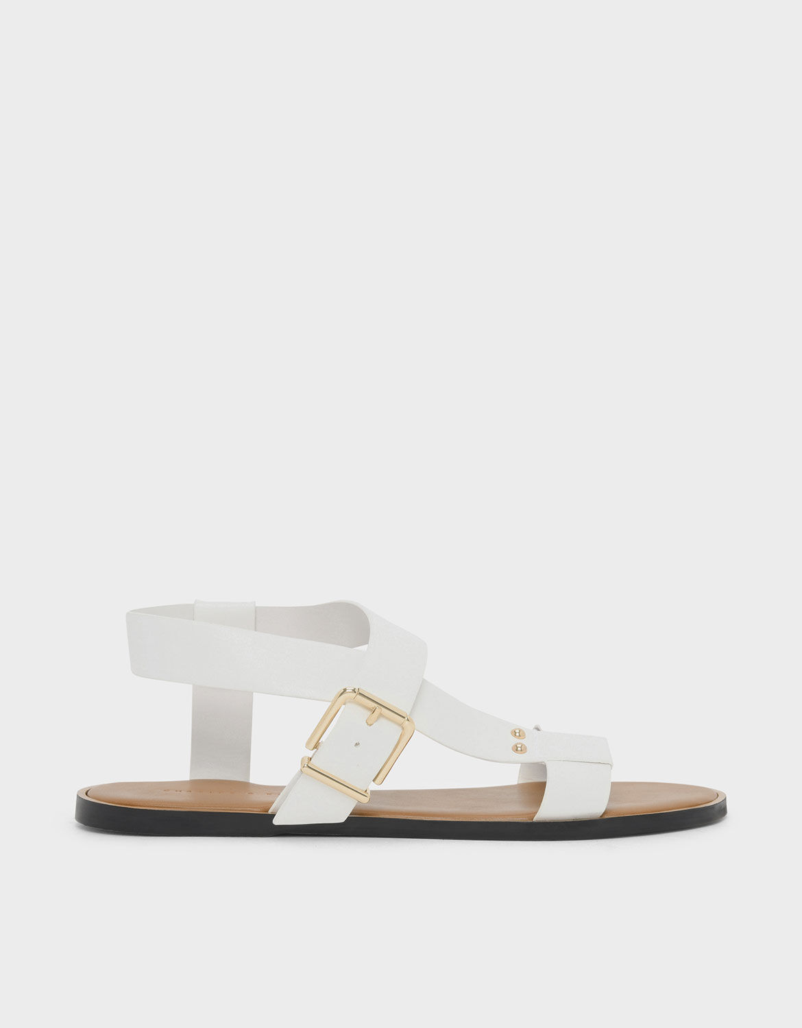 white thick strap sandals