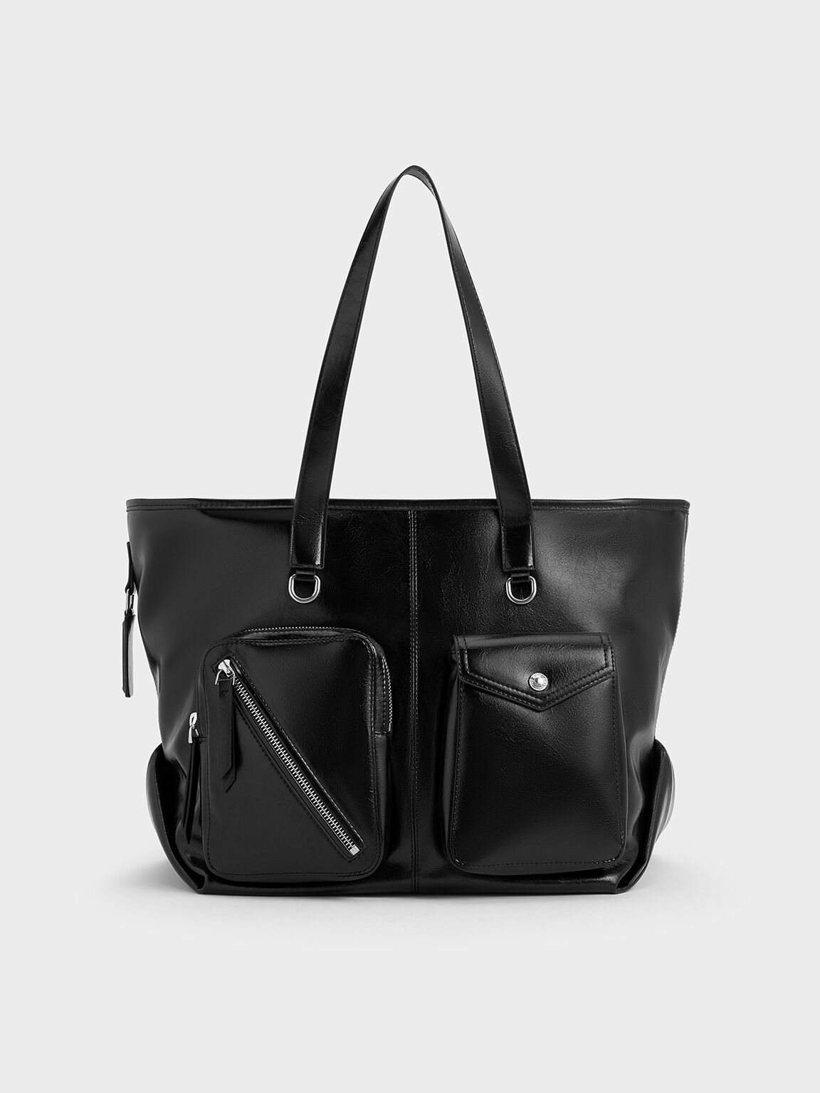 Thora Multi-Pocket Tote Bag, Noir, hi-res