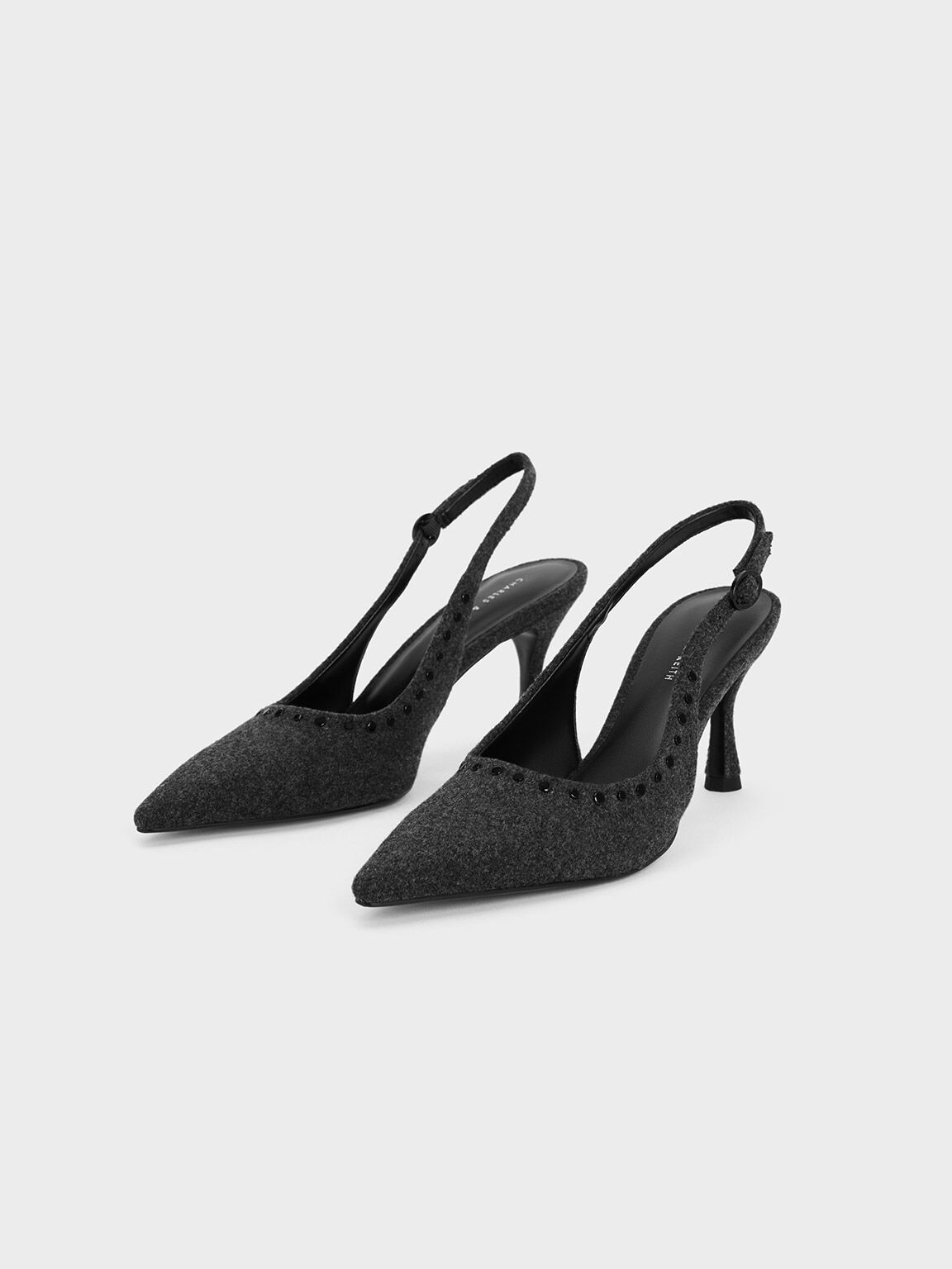 Grey slingbacks sale