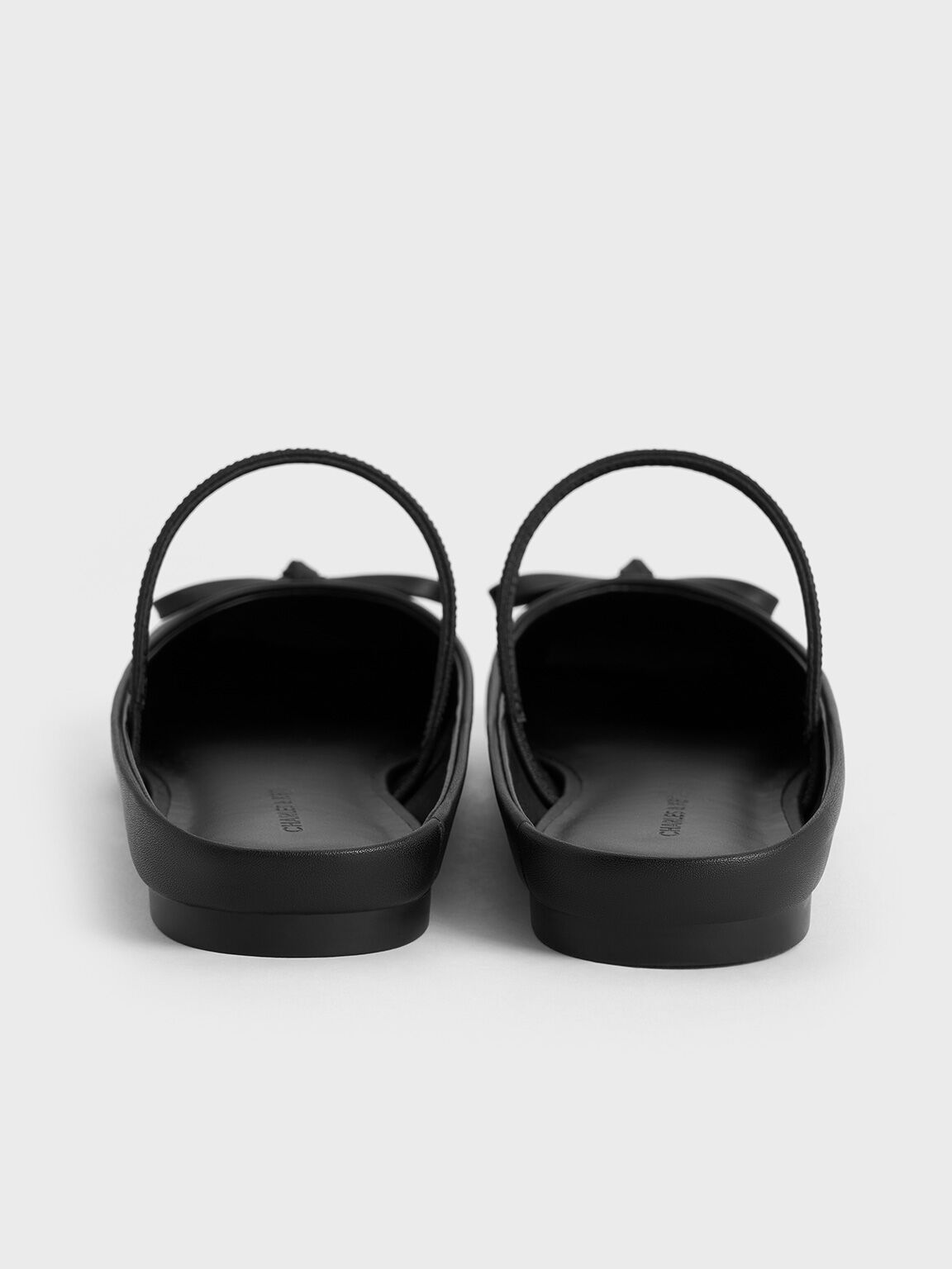 Bow Square-Toe Ballet Mules, Black, hi-res