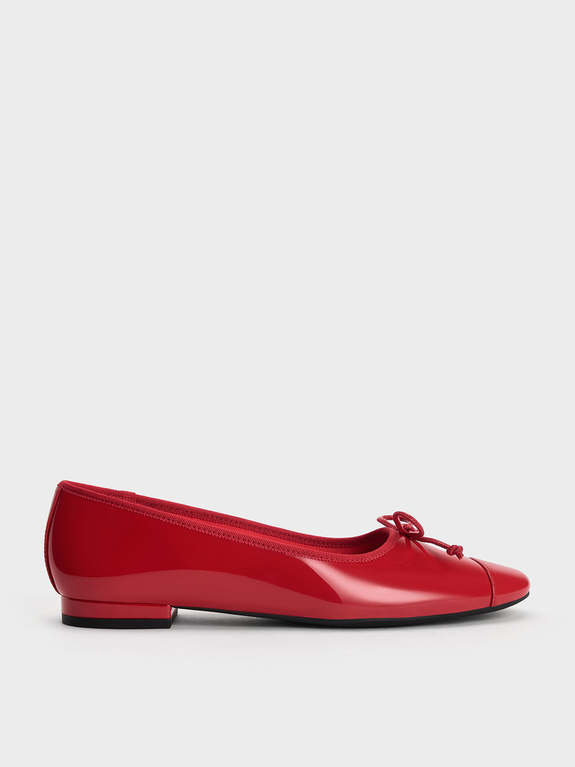 Red Bow Ballet Flats - CHARLES & KEITH KH
