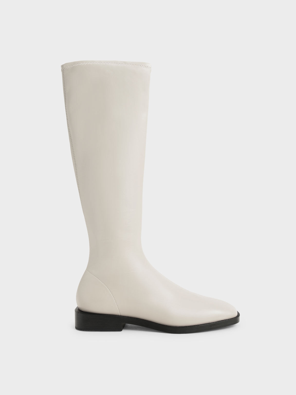 White flat 2025 heel boots