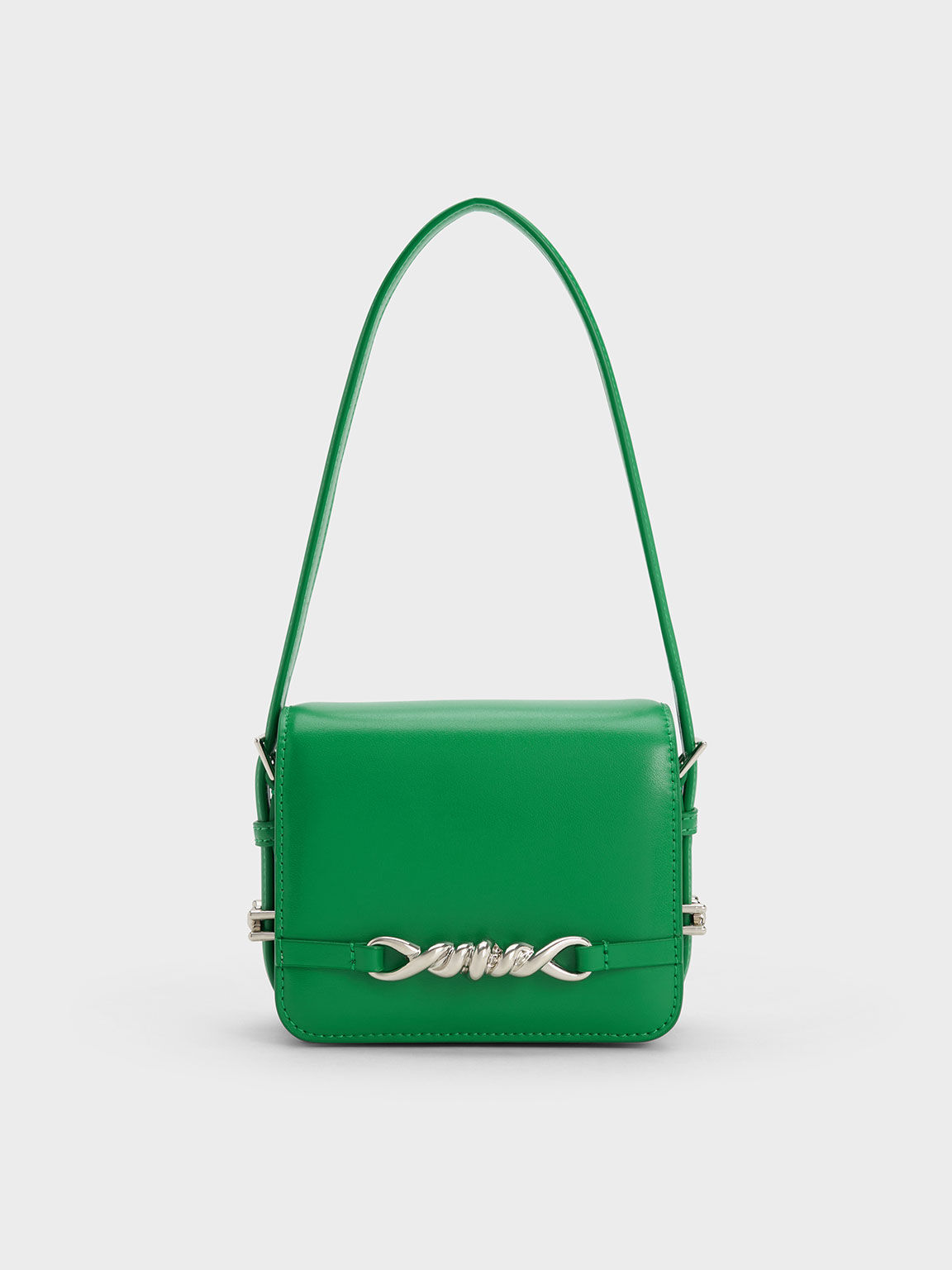 Green Mini Henrietta Shoulder Bag - CHARLES & KEITH SG