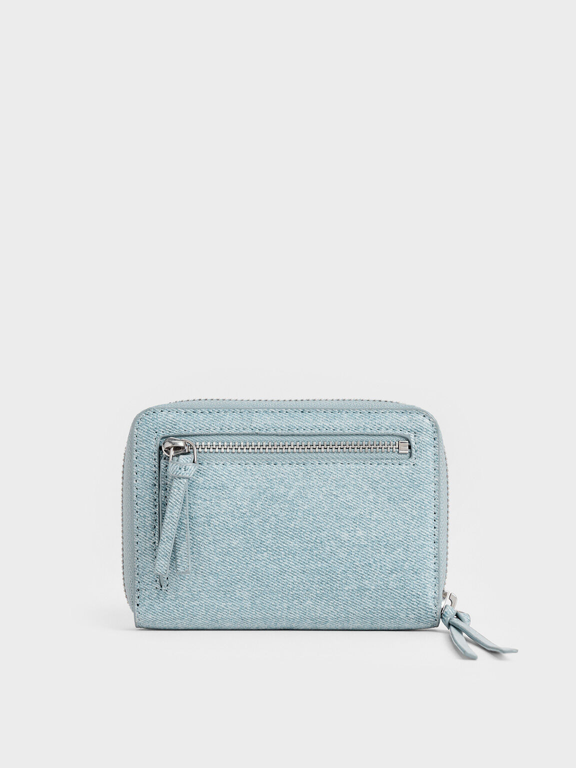 Xylia Denim Zip-Around Wallet, Denim Blue, hi-res