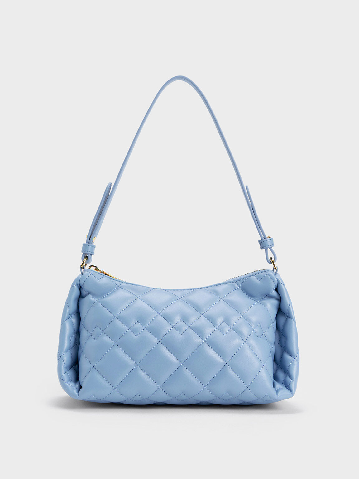 PRADA Ruched Hobo Bag in Blue Nylon