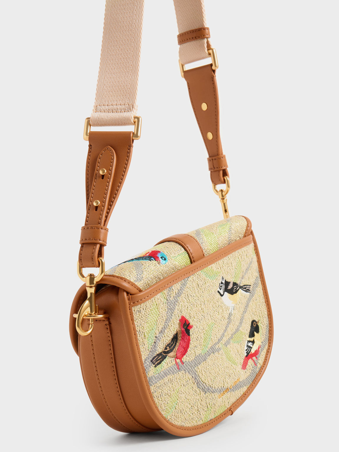 Multicoloured Flora Jacquard & Nylon Crossbody Bag - CHARLES