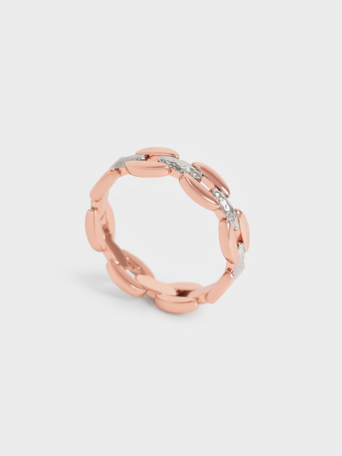 Charles & Keith - Women's chain-link Ring, Silver, S