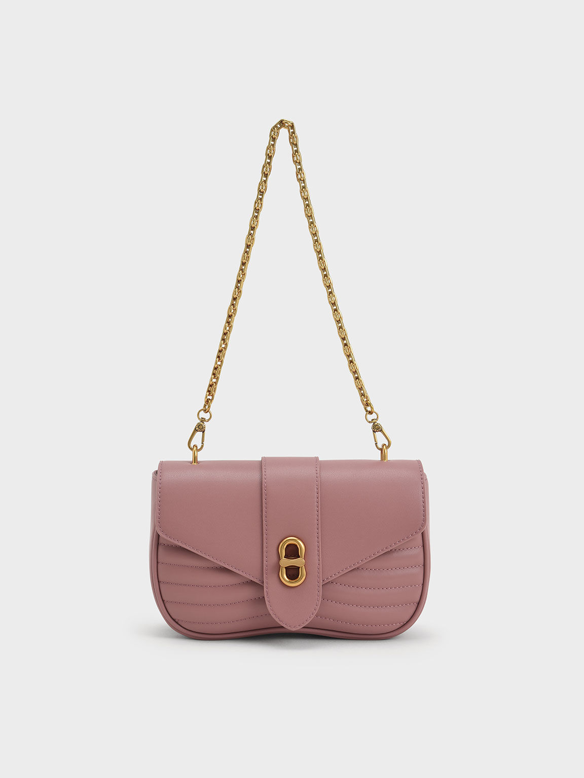 Aubrielle Panelled Crossbody Bag, Mauve, hi-res