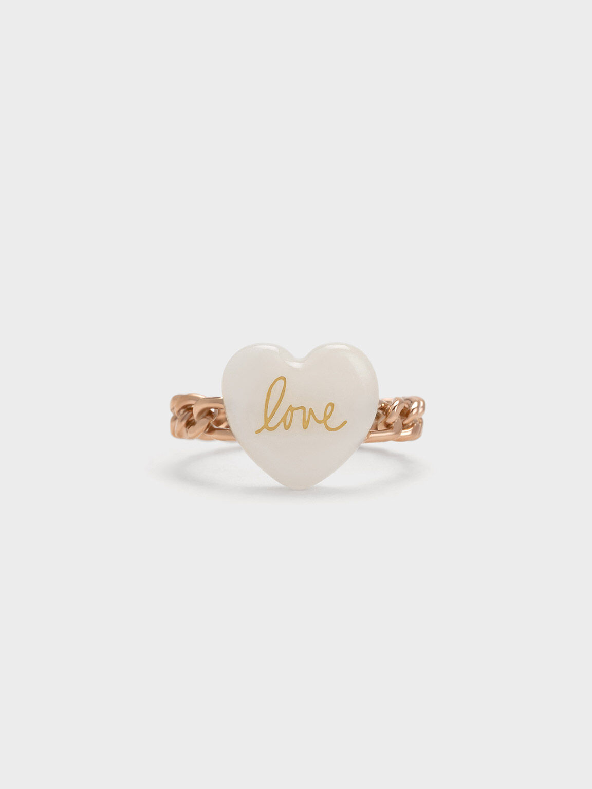 Gold love sale heart ring