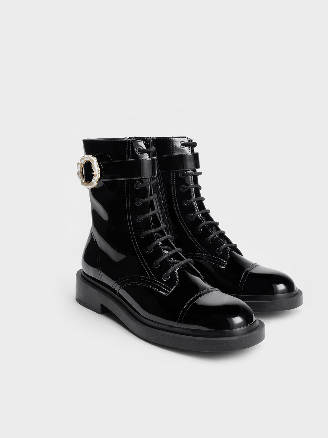 3 buckle clearance ankle boots