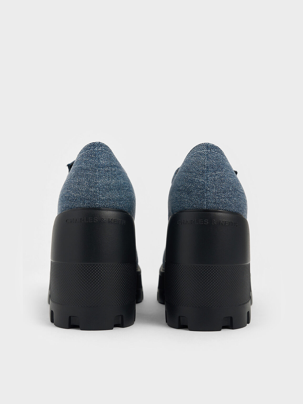 Denim Buckled Platform Mary Janes, Denim Blue, hi-res