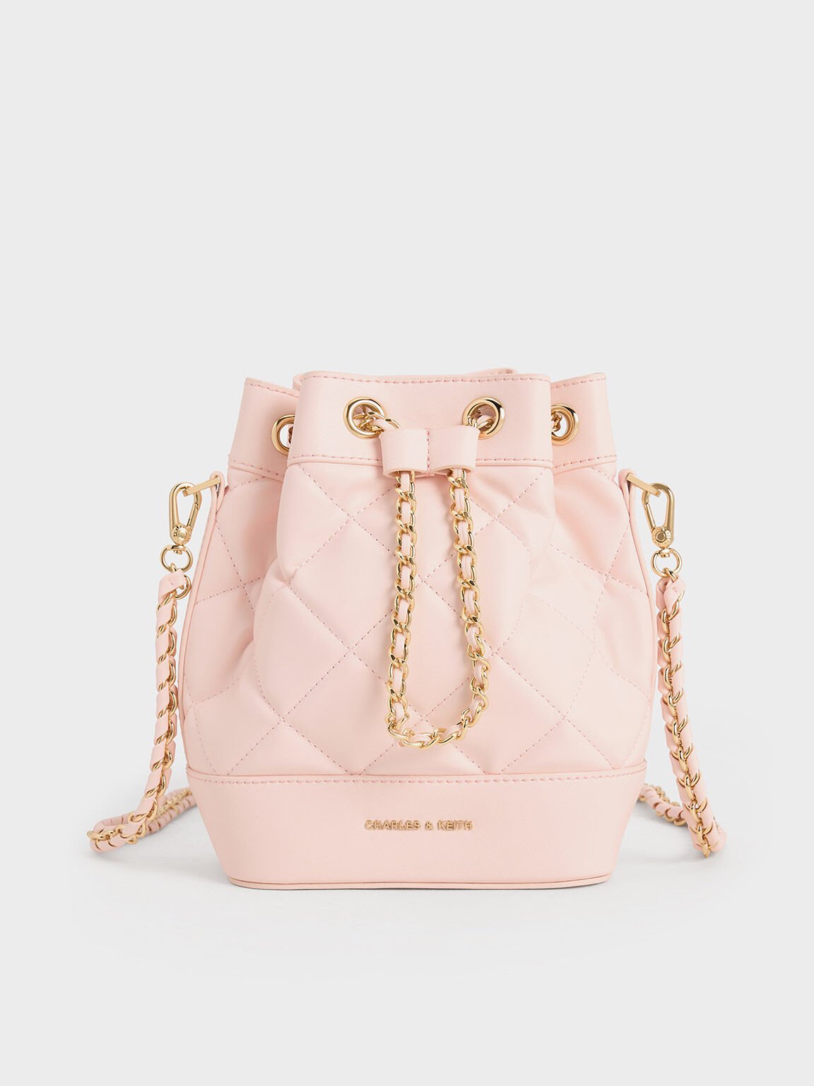 Bolso bombonera acolchado convertible, Rosa pálido, hi-res