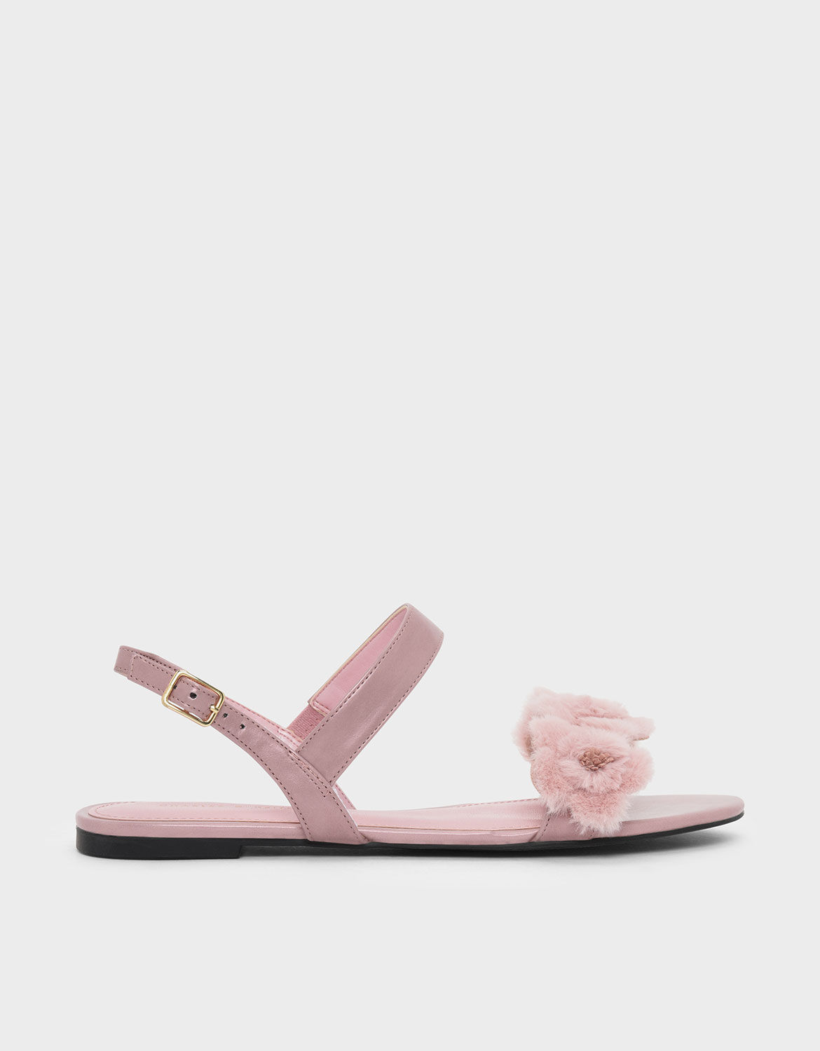 rose gold fluffy slippers