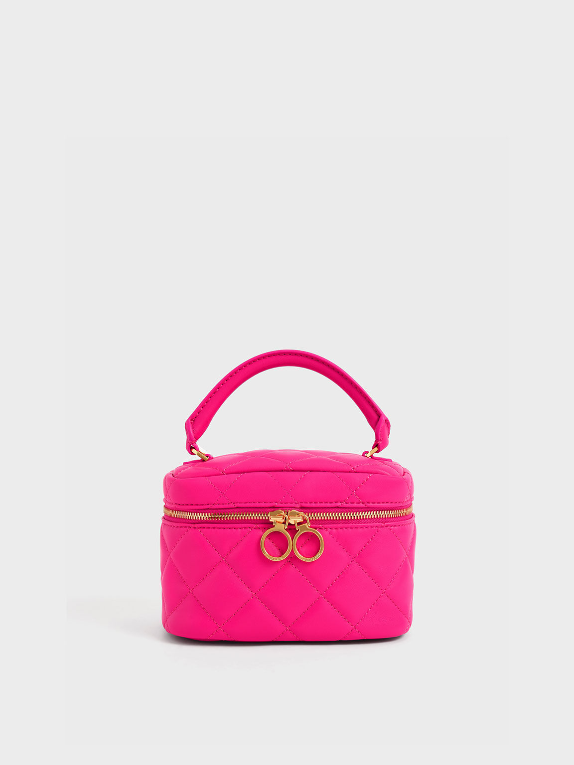 Fusia Quilted Two-Way Zip Mini Bag - CHARLES & KEITH AU