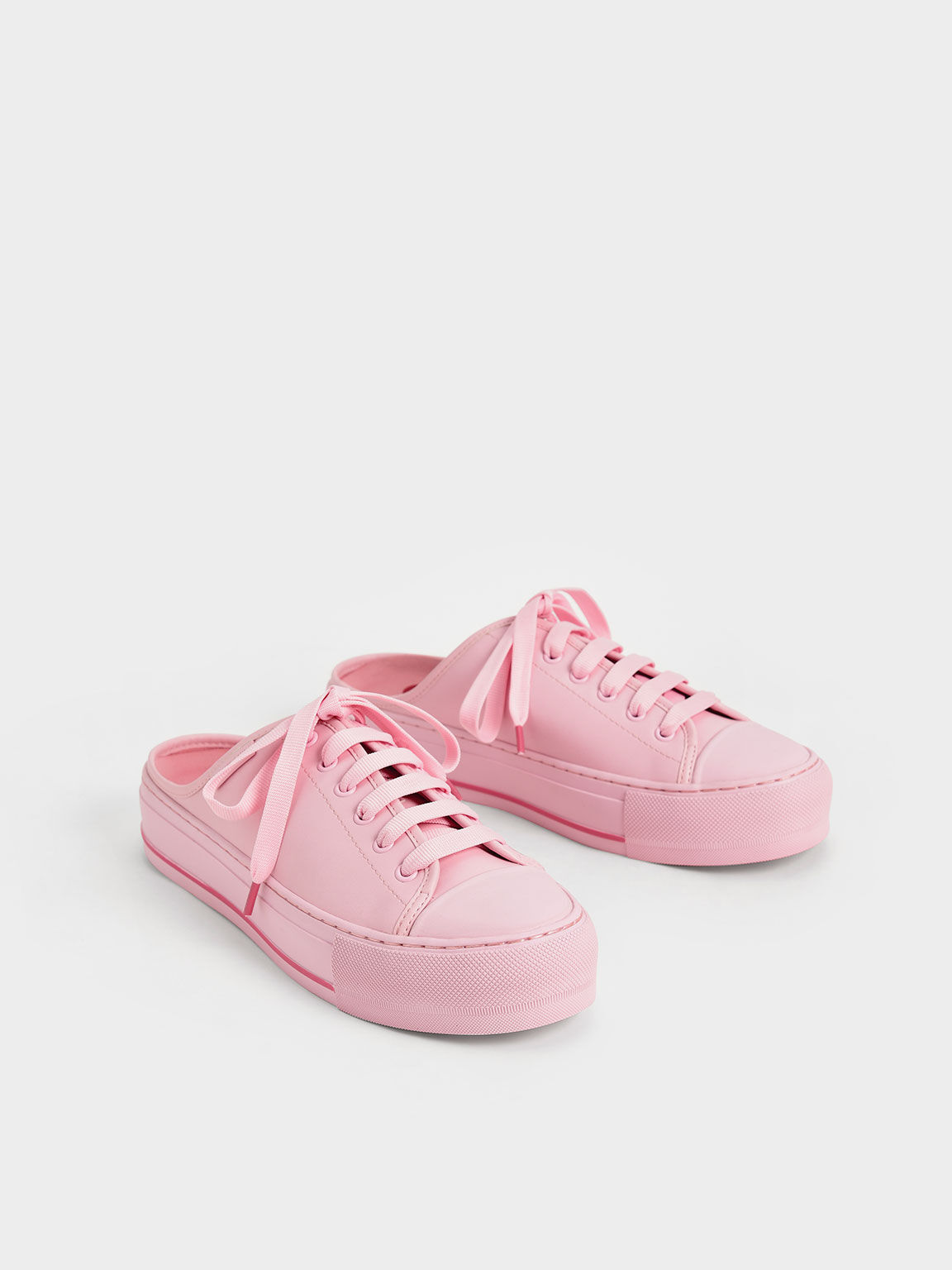 Sylar Heart-Motif Sneaker Mules, Light Pink, hi-res