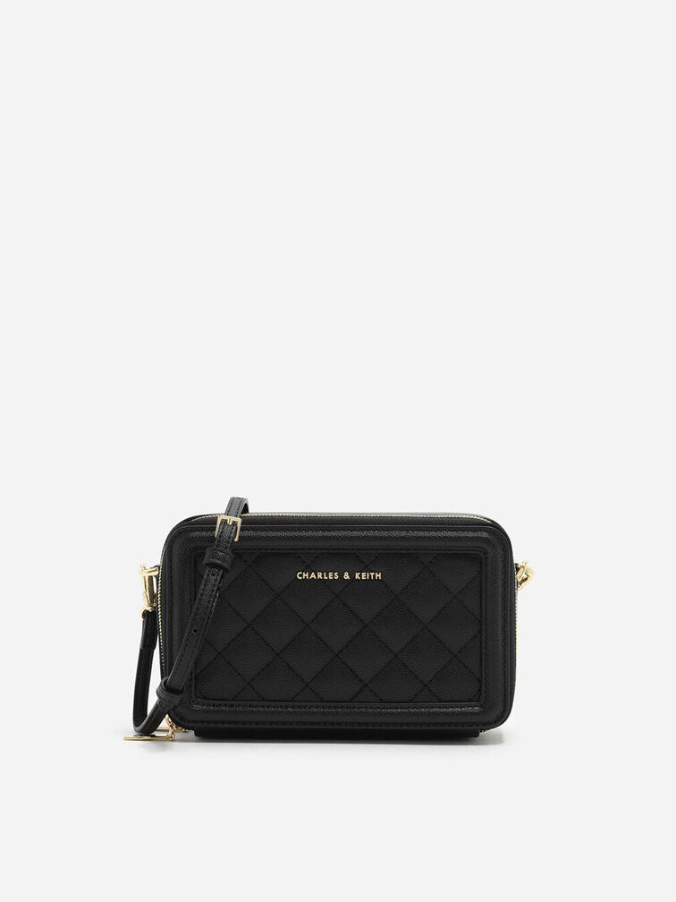Charles & Keith Women's Quilted Boxy Long Wallet