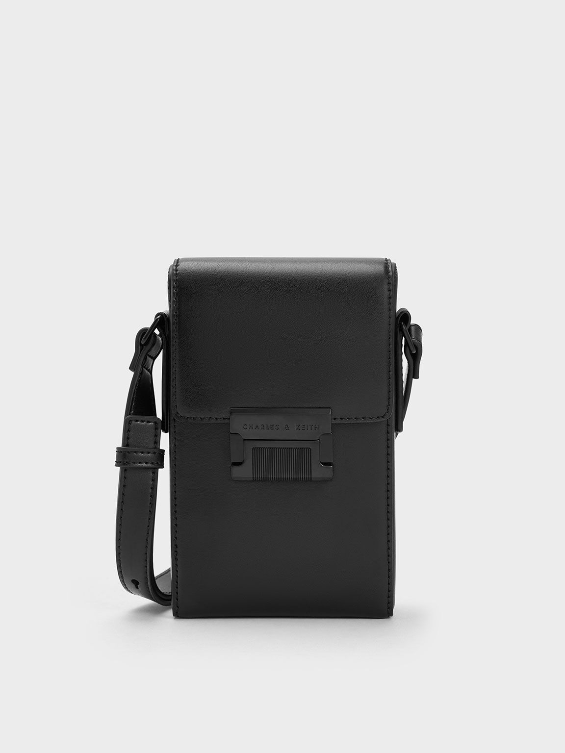 Black Elongated Crossbody Bag - CHARLES & KEITH US
