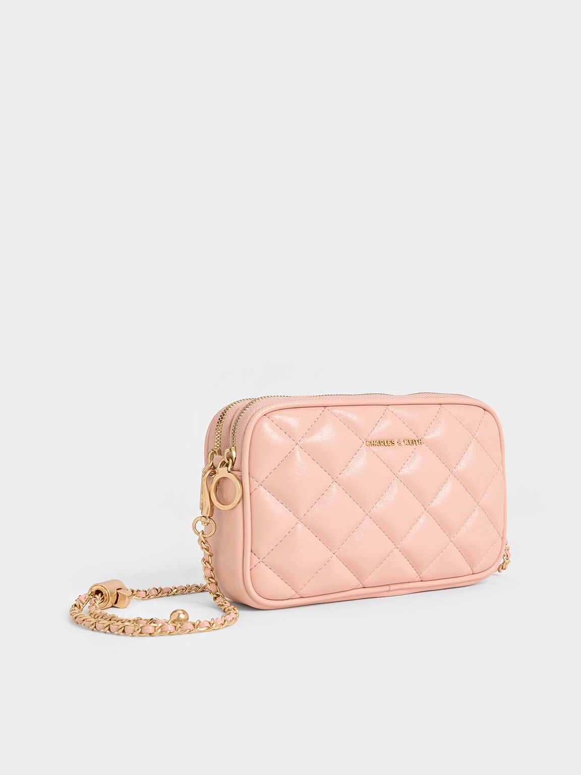 Mini Apfra Quilted Crossbody Bag, Pink, hi-res