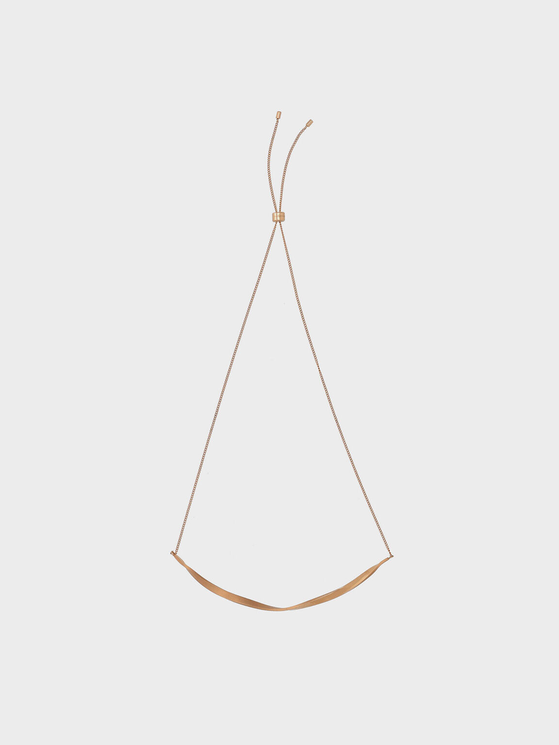 Lena Twist Bar Necklace, Rose Gold, hi-res