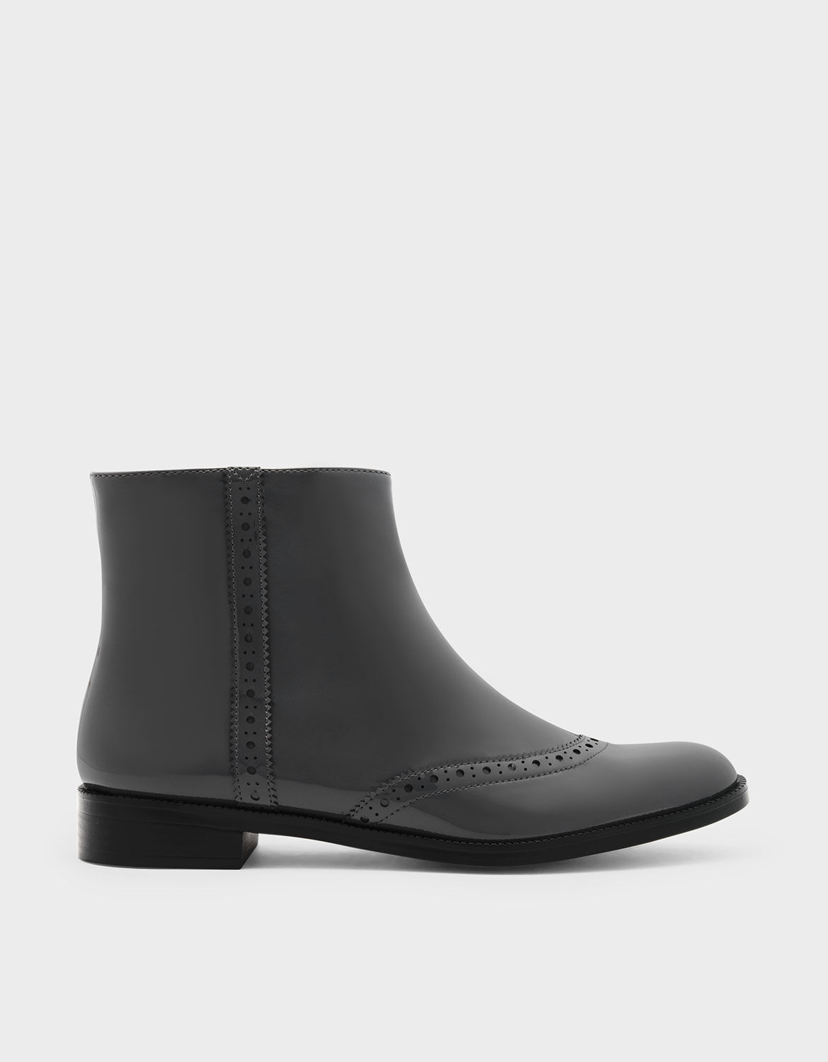 dark grey ankle boots