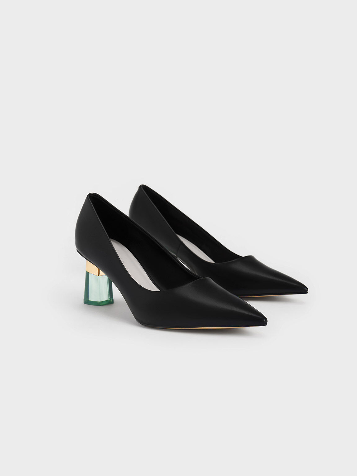 Glass sale heel pumps