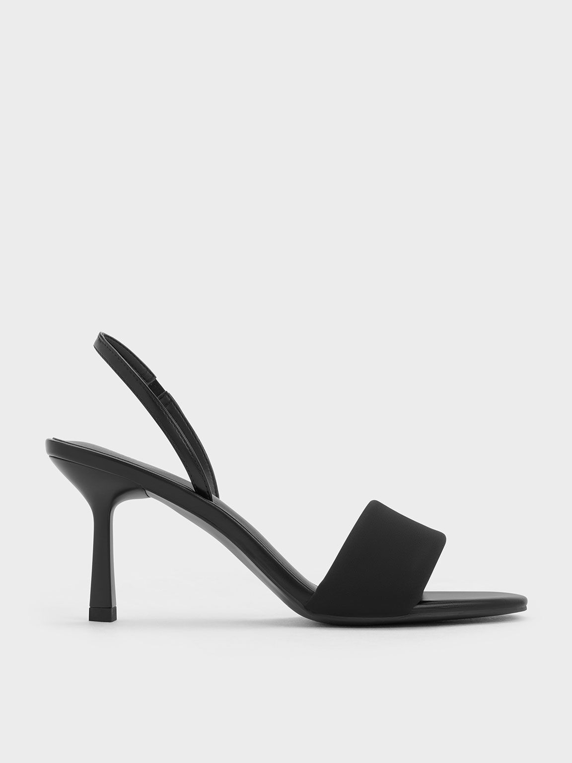 Charles & Keith - Floral Lucite Heel Sandals - Valiram Group