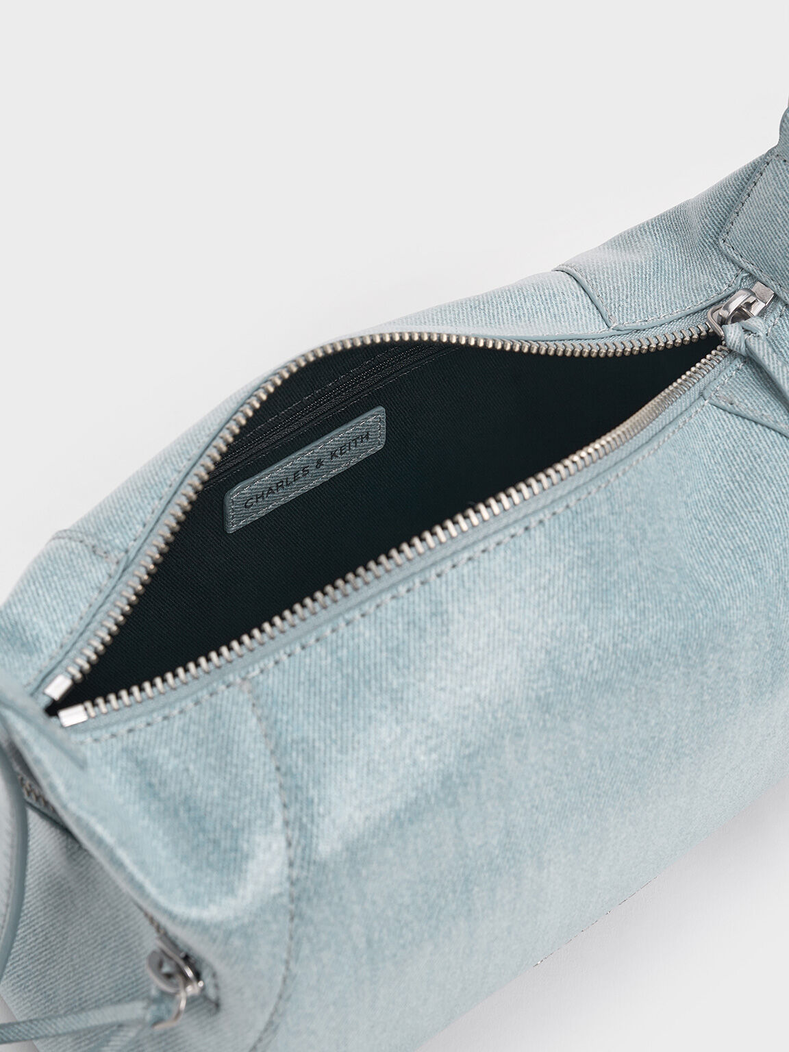 Xylia Denim Shoulder Bag, Denim Blue, hi-res