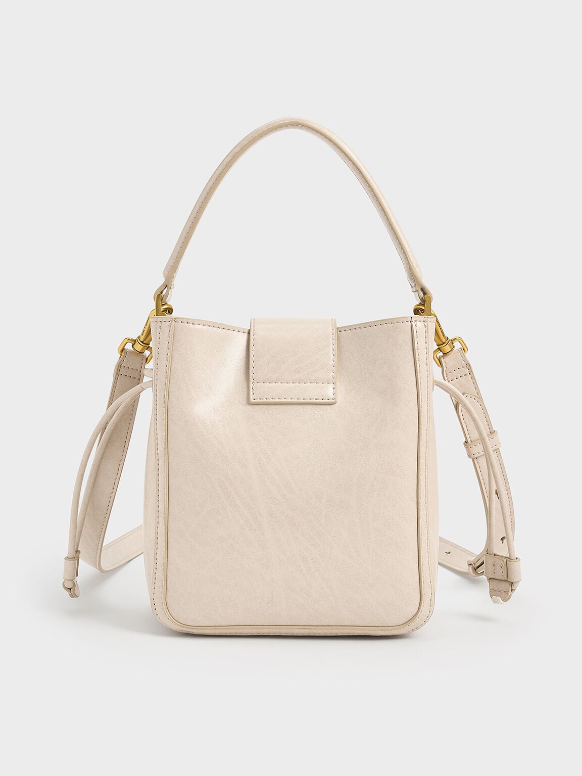 Charlot Elongated Bucket Bag, Oat, hi-res