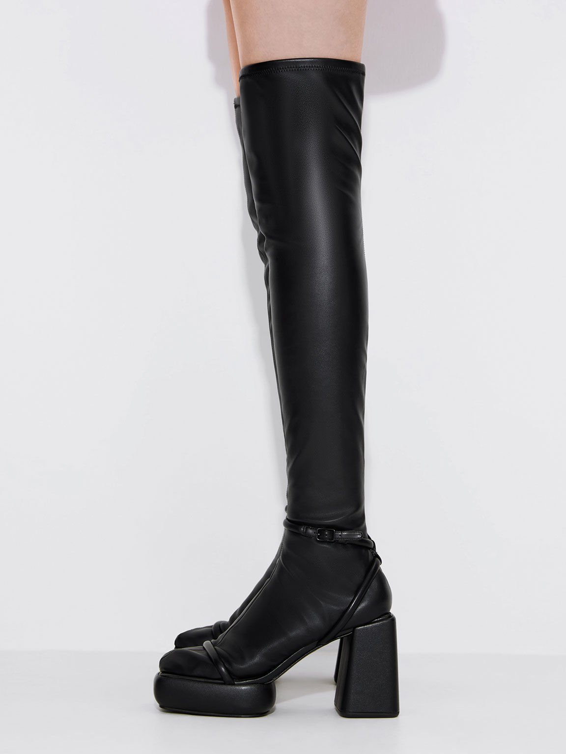 Lucile Thigh-High Boots - Black