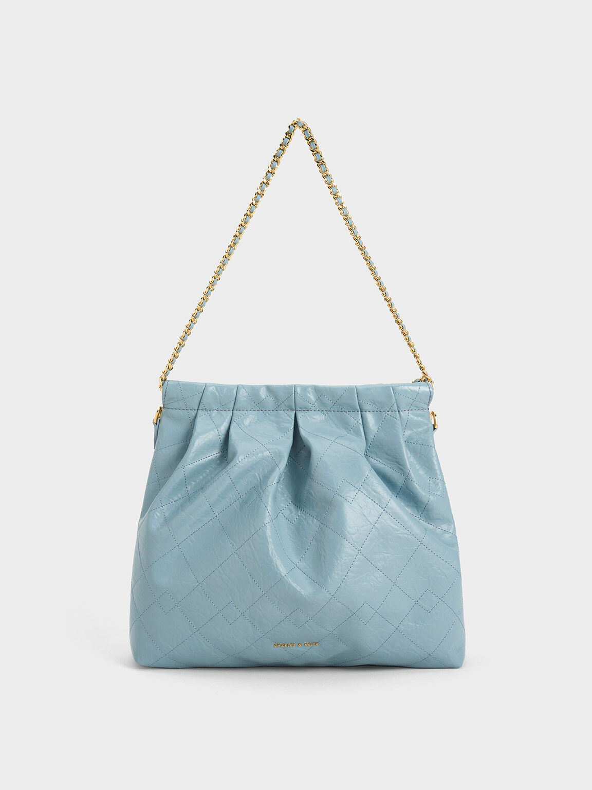 Blue Double Pouch Shoulder Bag - CHARLES & KEITH US