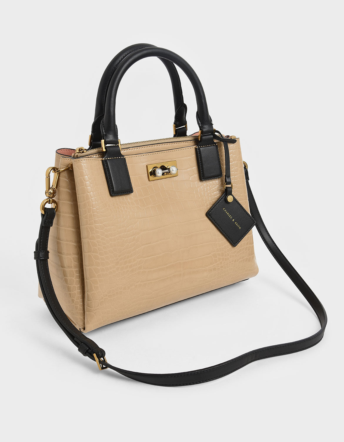 charles and keith structured handbag