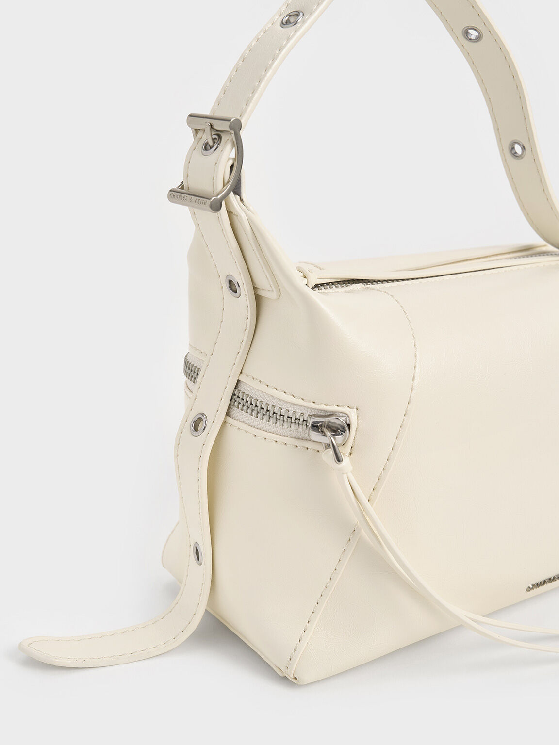 Bolso hobo Xylia, Crema, hi-res